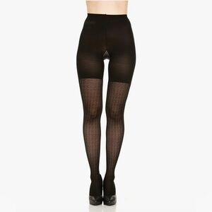Love Your Assets by Sara Blakely Textured Wish Bone Shaping Tights NWT Black 3